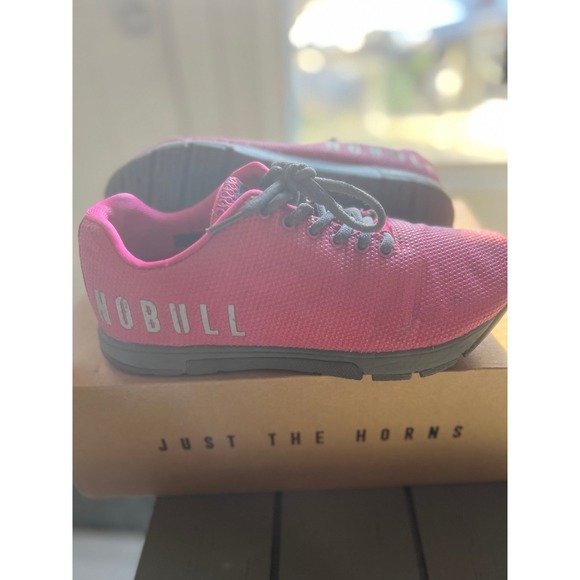Nobull women's pink with‎ gray trainers 8 - Picture 4 of 10